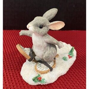 Charming Tails Figurine: Binkey Snow Shoeing, Silvestri, #87580